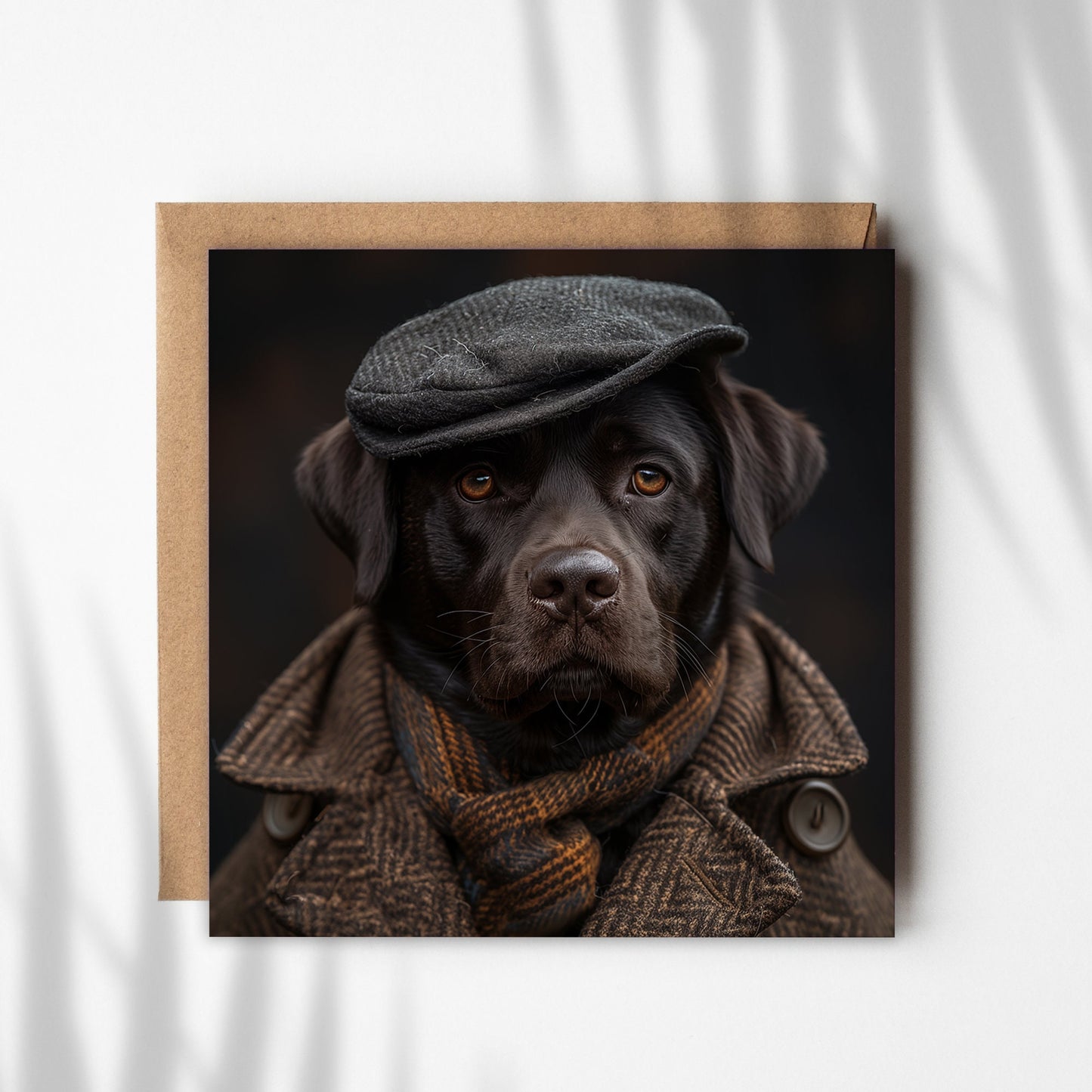 Chocolate Labrador Greetings Card