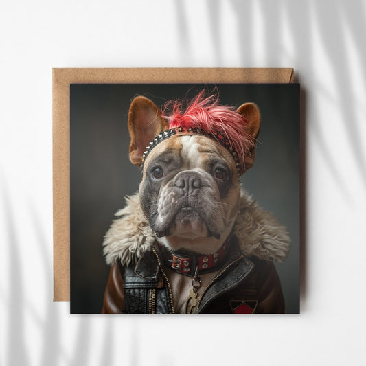 French Bulldog Greetings Card  #03