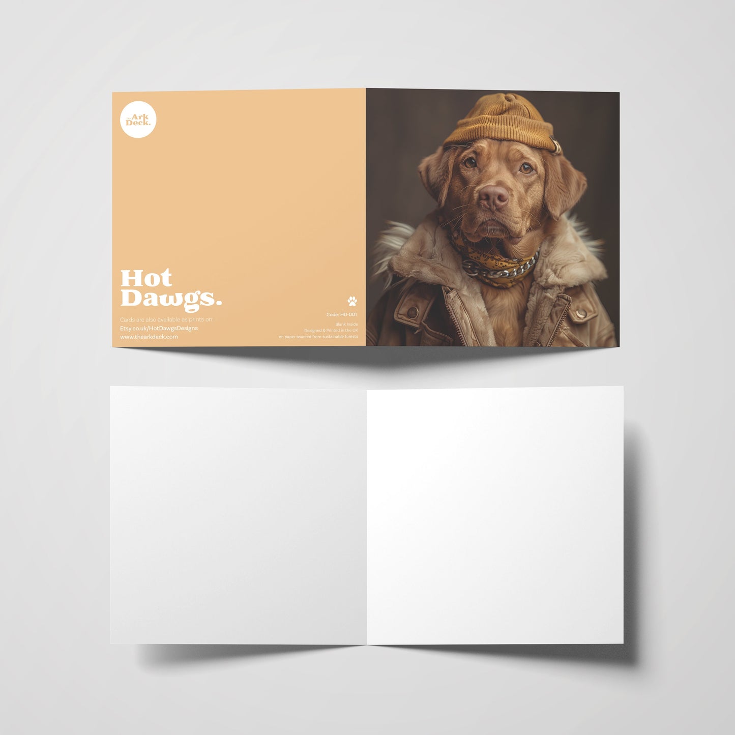 Red Fox Labrador Greetings Card