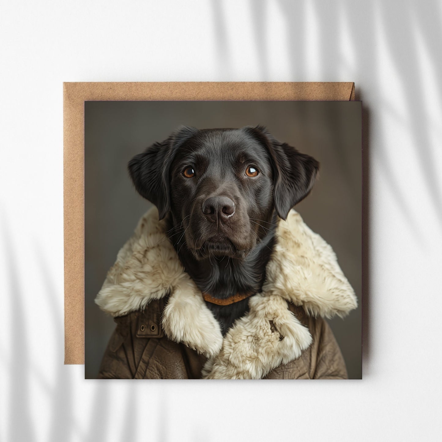 Black Labrador Greetings Card