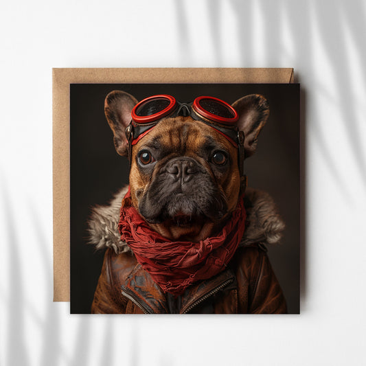 French Bulldog Greetings Card #02