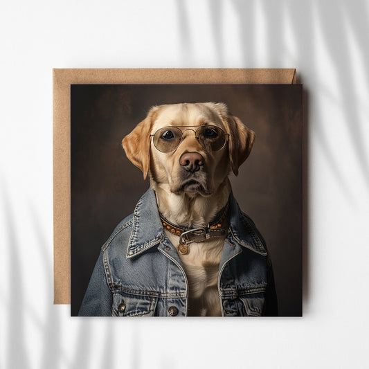 Yellow Labrador Greetings Card #03