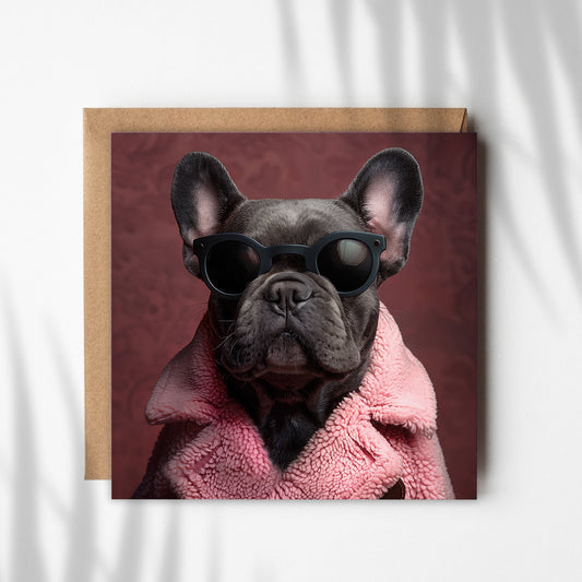 French Bulldog Greetings Card #01