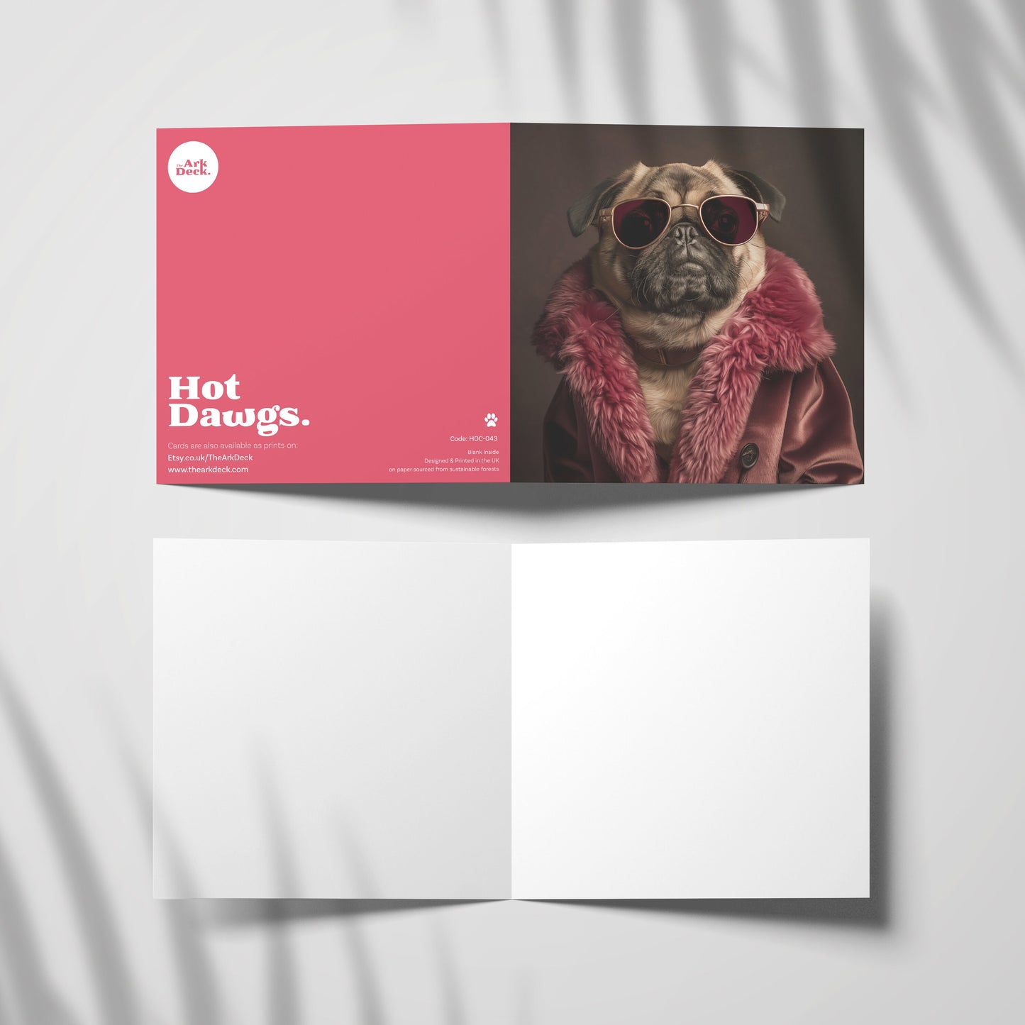 Pug Greetings Card #01