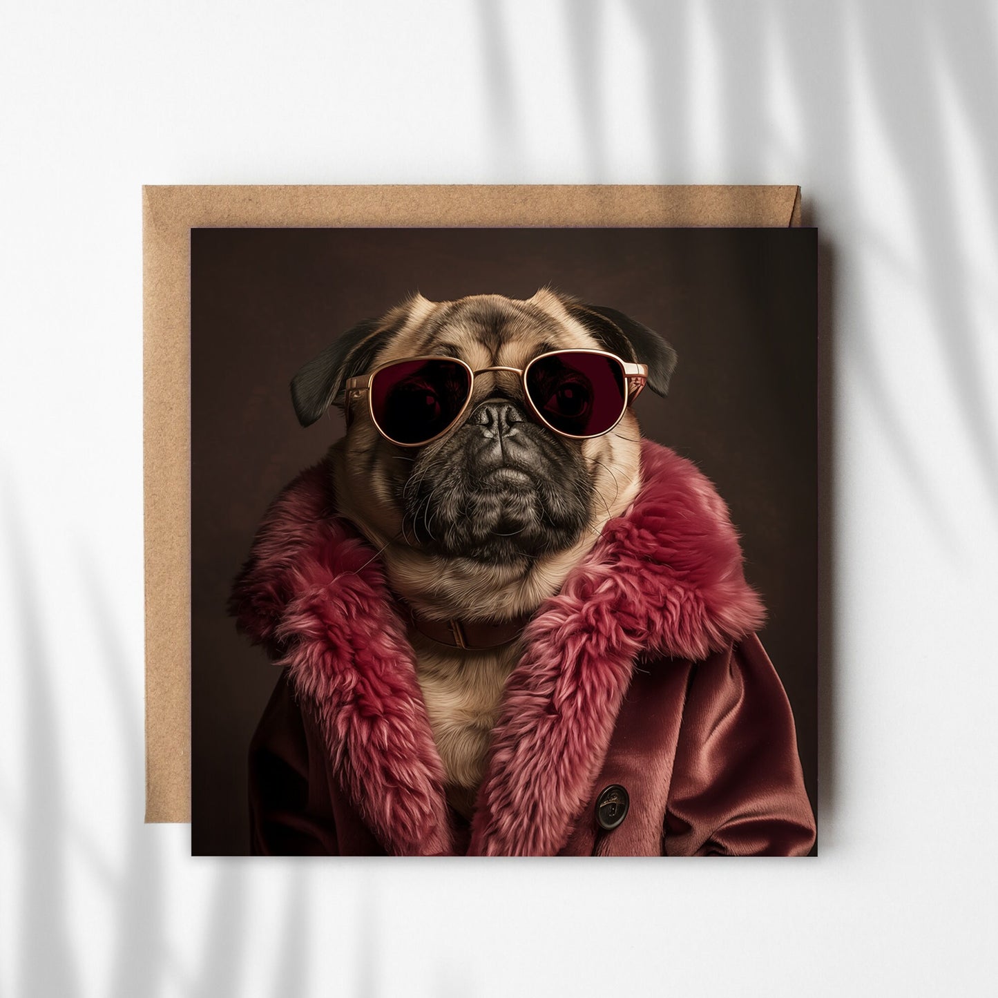 Pug Greetings Card #01